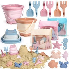 Dreamon collapsible beach buckets for easy packing and quick sand play.