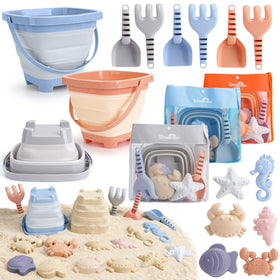 Dreamon collapsible beach buckets set for quick packing and sand play at the shore.