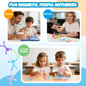 Dreamon fidget figures stack, bend, and connect to spark creativity.