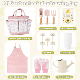 Dreamon kids garden gloves provide safe grip for young diggers.