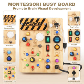 Dreamon Busy Board shows 19 lights illustrating cause-and-effect during play