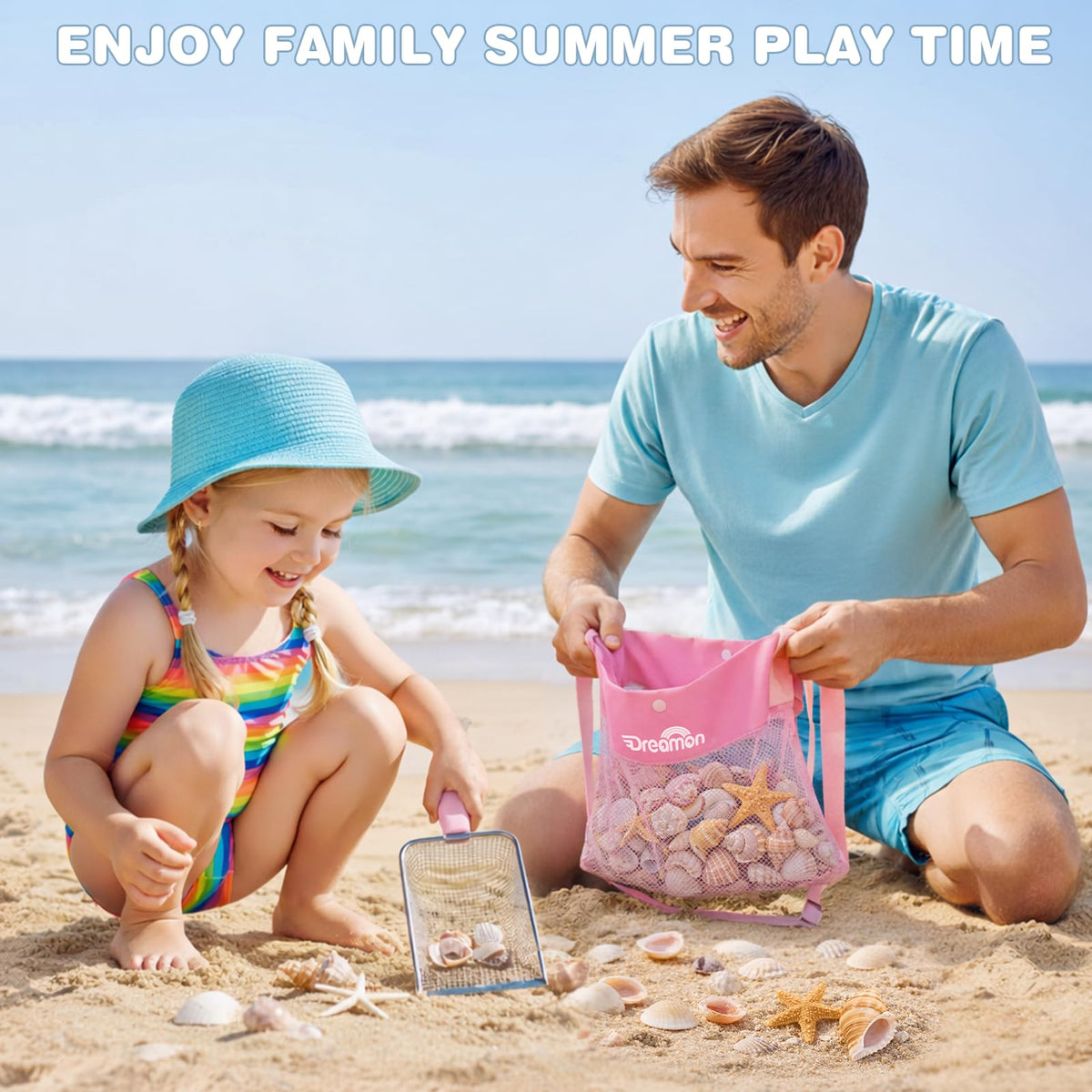 Dreamon sand shovel and rake set designed for small hands