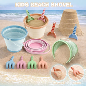 Dreamon sandcastle tools in action for versatile outdoor play