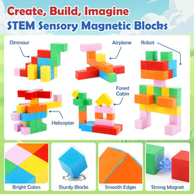 Dreamon tiny cubes on a travel baseplate during flight or car ride