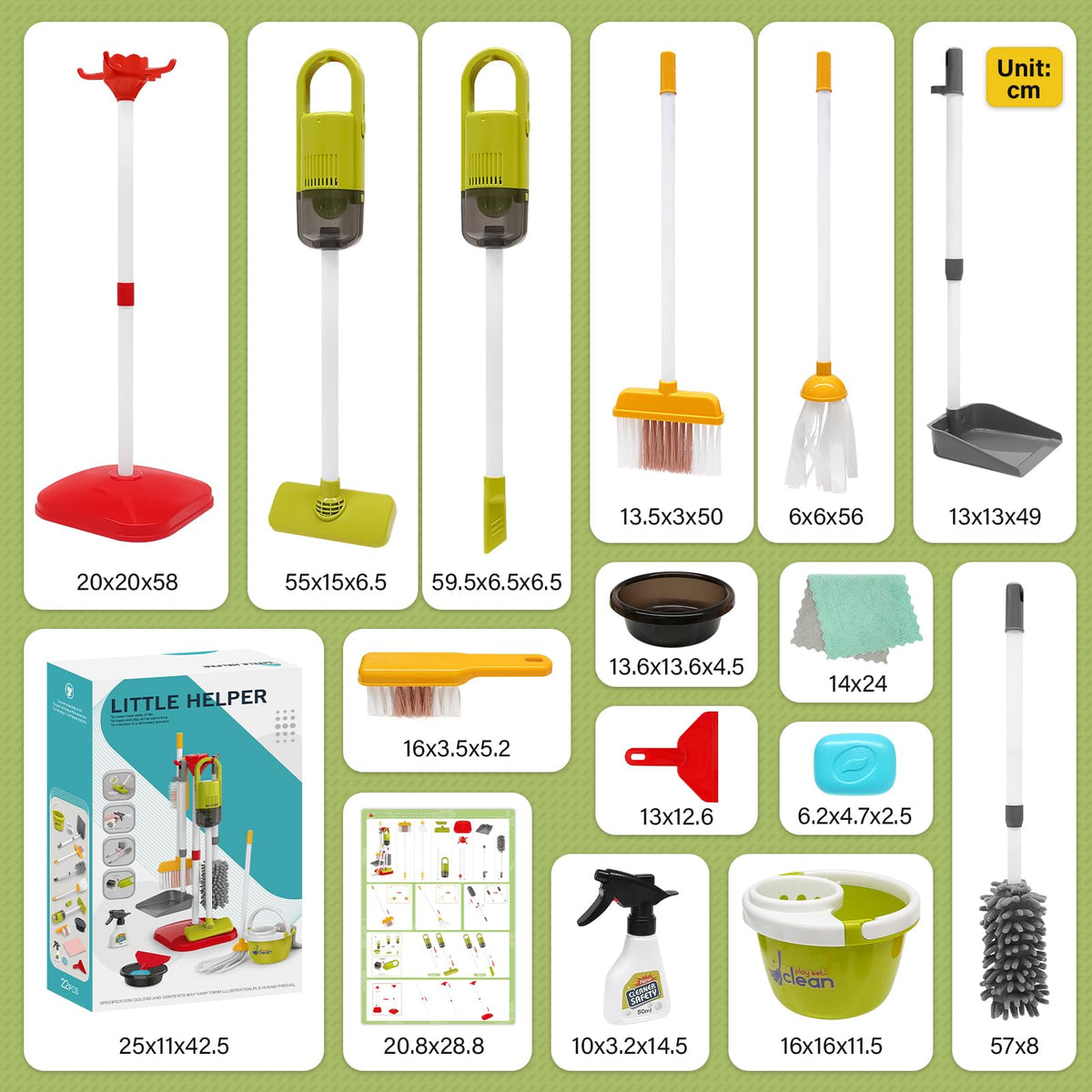 Dreamon Toddler Cleaning Set easy assembly allows quick family setup