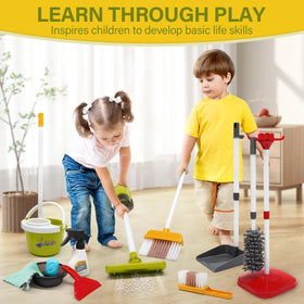 Dreamon Toddler Cleaning Set kids playing pretend cleaning scene