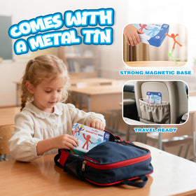 Dreamon travel toys fit on car seats or plane trays for imaginative journeys.