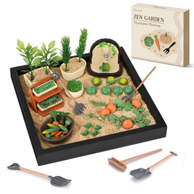 Dreamon Zen Garden desk with wooden sandbox for calm focus.