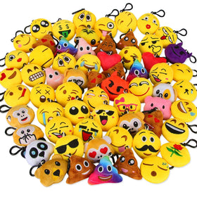 Dreampark emoticon keychain clip with plush pillow, versatile for bags and keys.