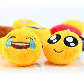 Dreampark mini emoticon keychain set; soft texture for kid friendly clips on bags and keys