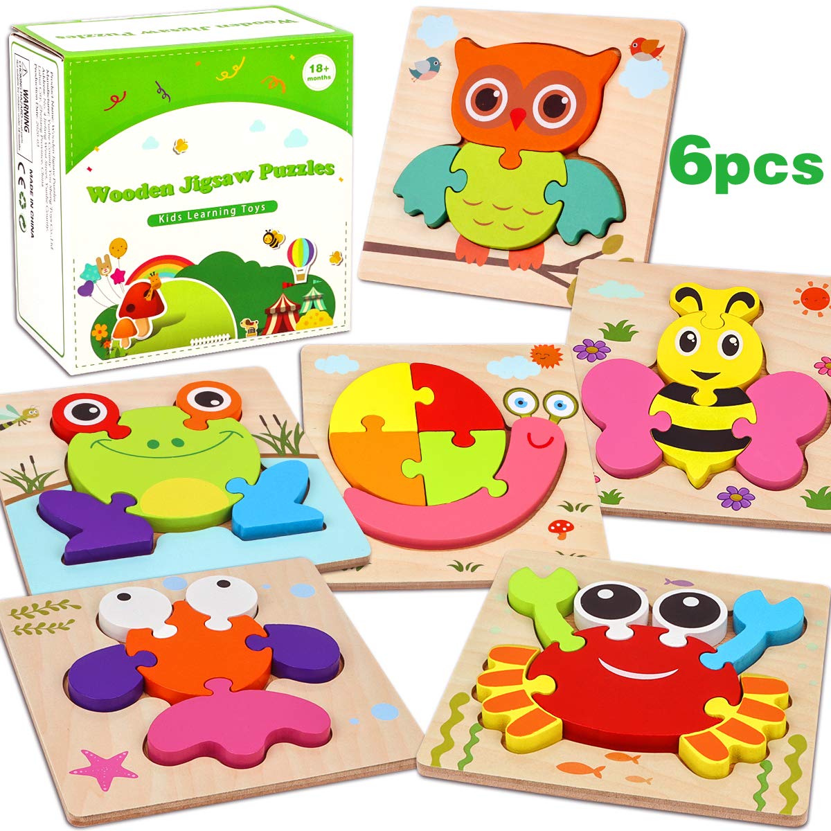 Dreampark frog puzzle for toddlers enhances fine motor skills and focus.