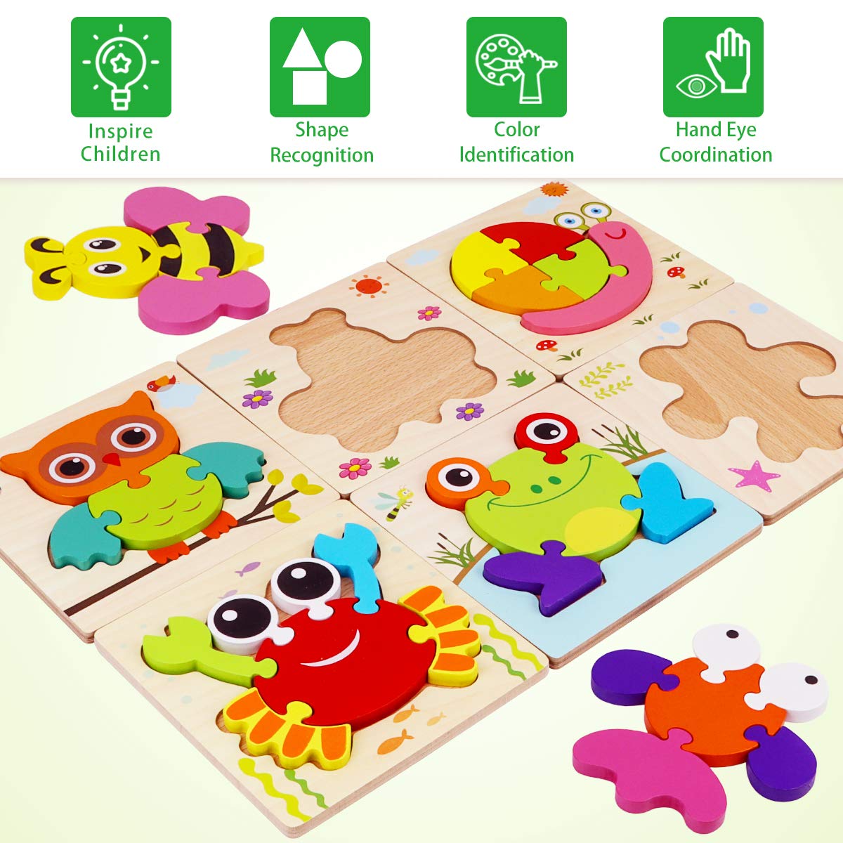 Dreampark owl puzzle supports hand-eye coordination during play.