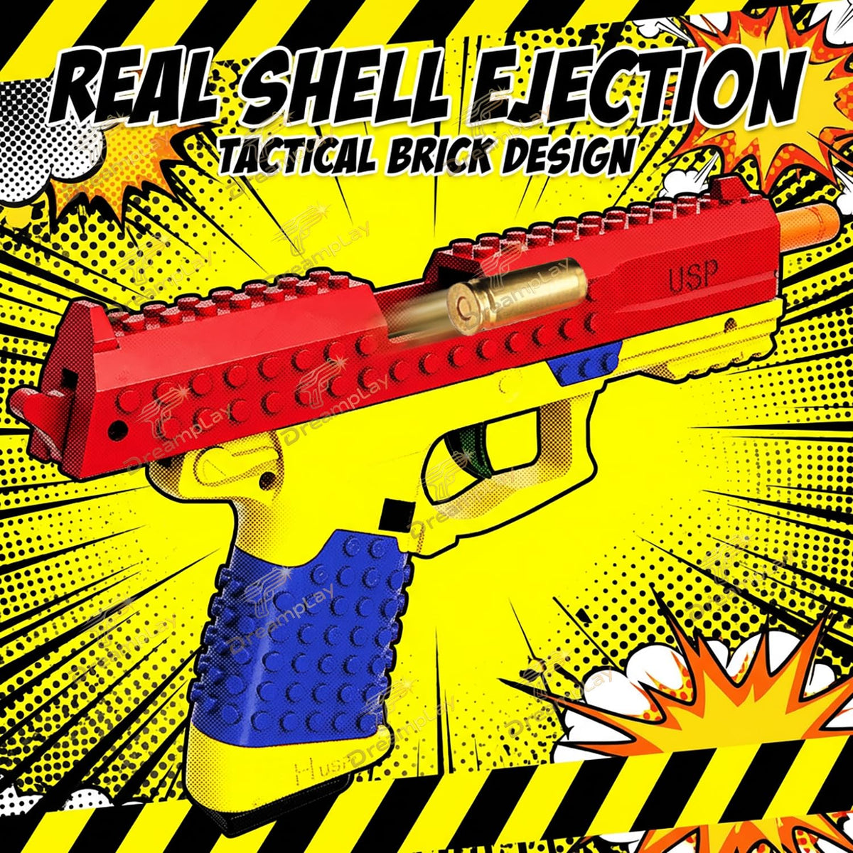 Dreamplay blue colorful blocks and blaster on display for visual appeal