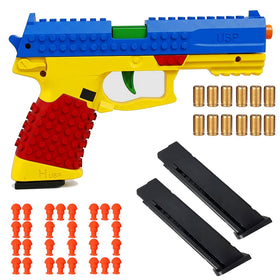 Dreamplay DIY blocks blue pullback front view highlighting imaginative play