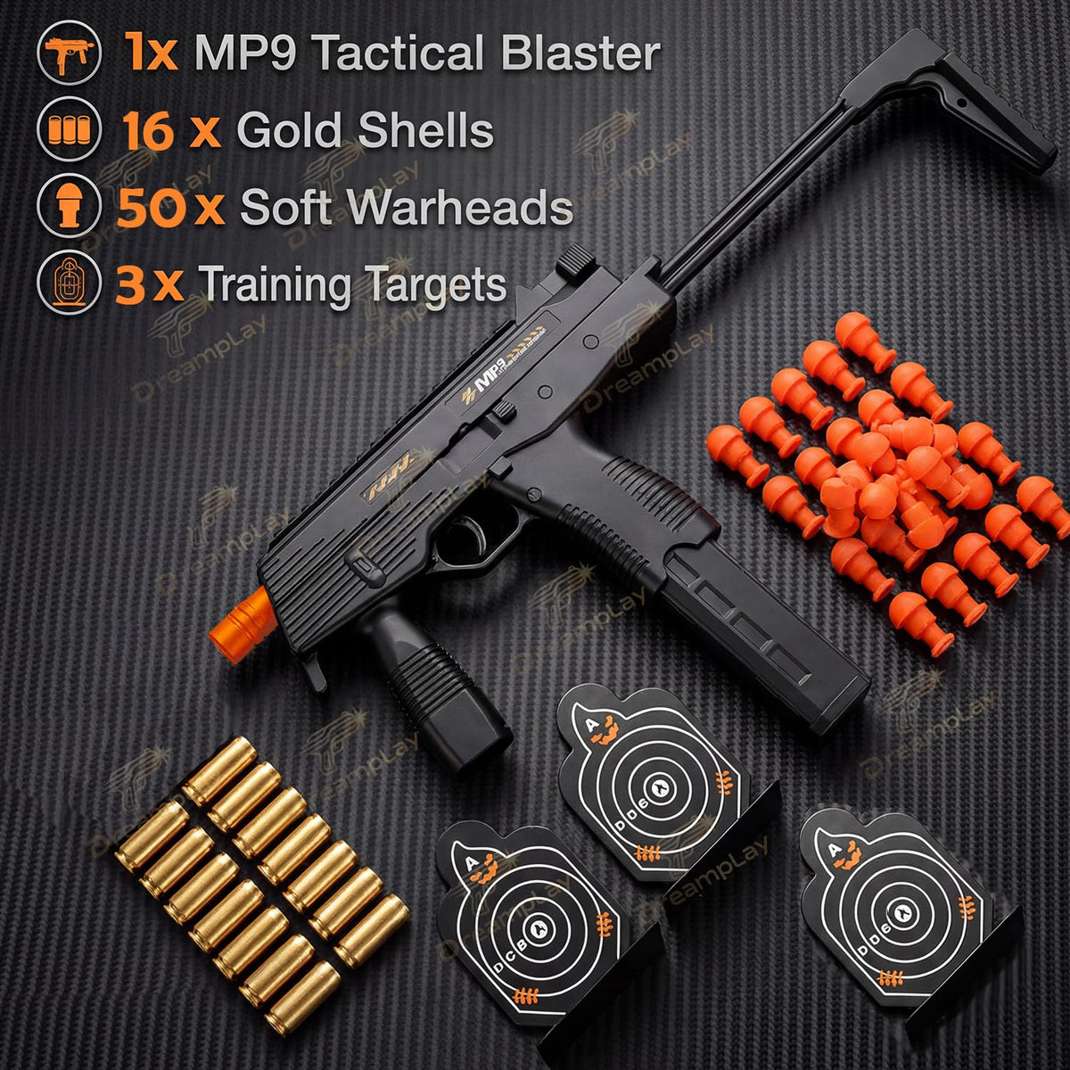 Dreamplay MP9 realistic simulation supports creative play without real firearms.