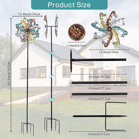 DREAMSOUL wind spinner tall 63-4-inch height enhances yard visibility
