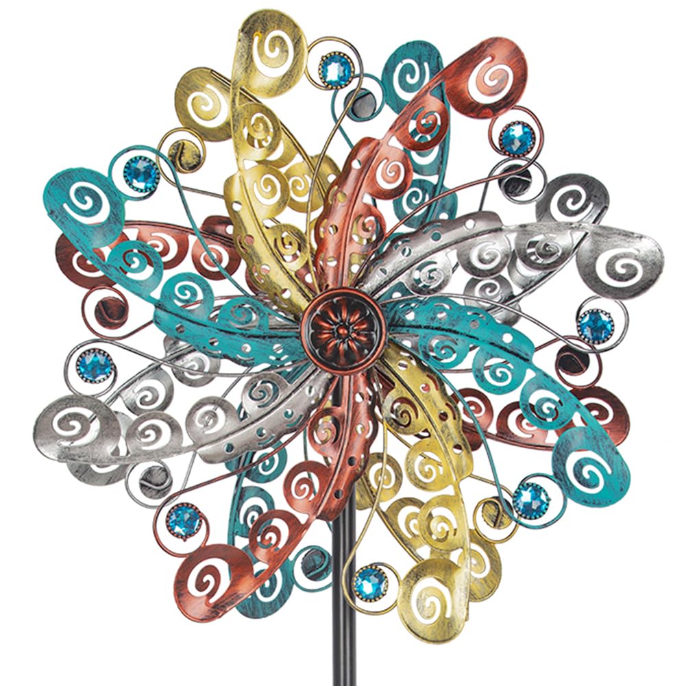 DREAMSOUL Colorful Wind Spinner crystal embellishment adds sparkle to outdoor spaces