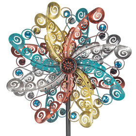 DREAMSOUL Colorful Wind Spinner crystal embellishment adds sparkle to outdoor spaces