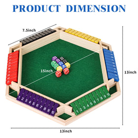 Dreamtailor Shut The Box dice set ready for strategic rolls and quick math