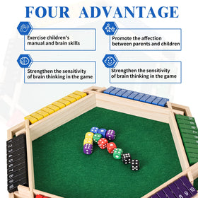 Dreamtailor Shut The Box wooden surface close-up showing durable craftsmanship