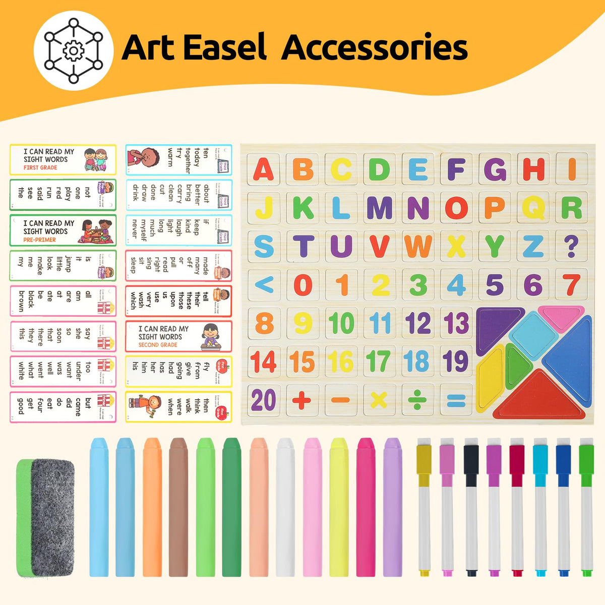 Dreamtailor magnetic letters and numbers on easel for early literacy