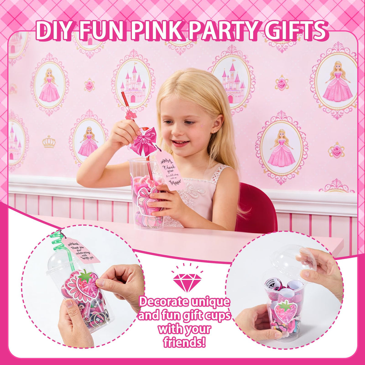 DreamTale pink charm rings for safe, soft fun with little hands.
