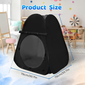 Dreamtrue sensory tent with blackout fabric dark interior for focused light play