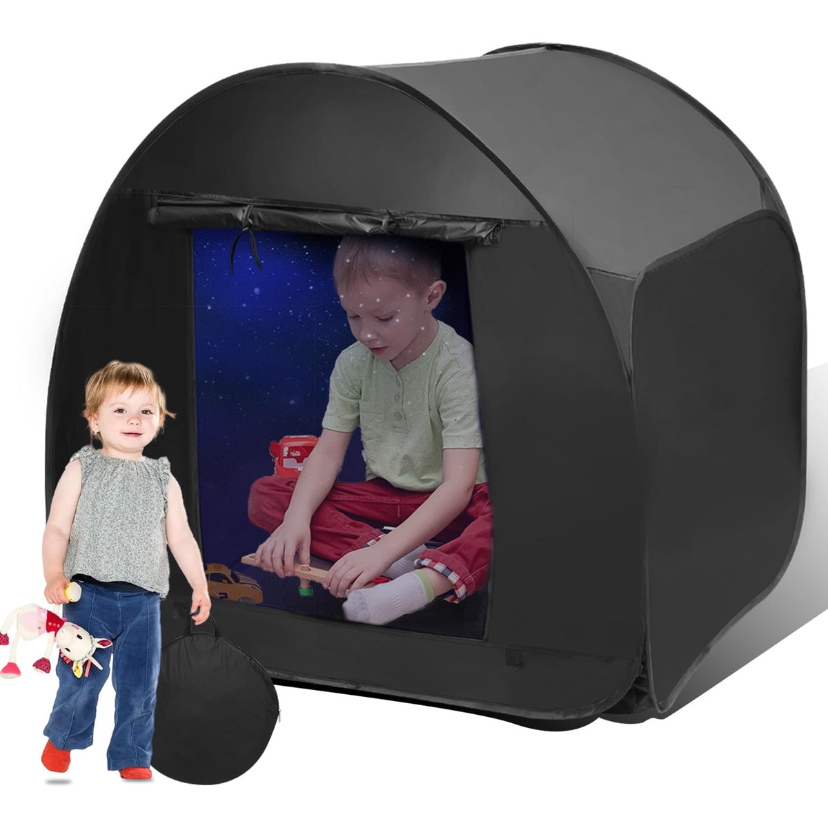 Dreamtrue Sensory Tent with blackout fabric creating a calm space for children
