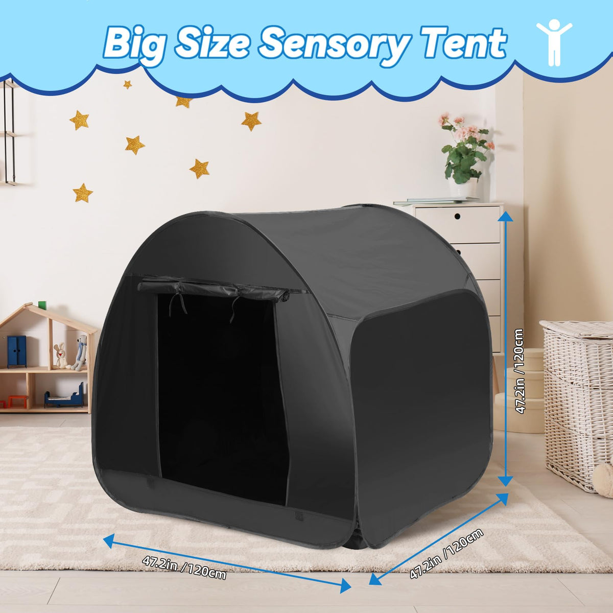 Dreamtrue Sensory Tent pops up quickly for instant use