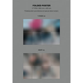 Dreamus Stray Kids MAXIDENT T-CRUSH Black folded poster for wall display.