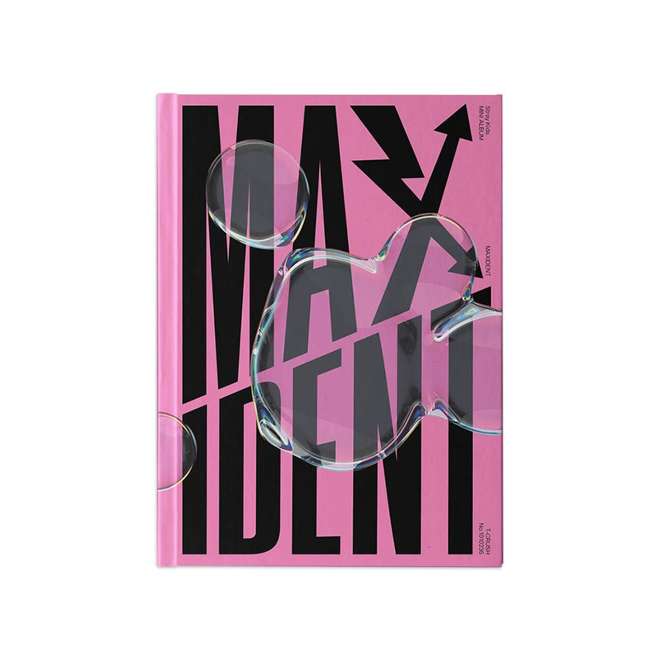 Dreamus Stray Kids MAXIDENT T-CRUSH Black front cover for display and fan collection.