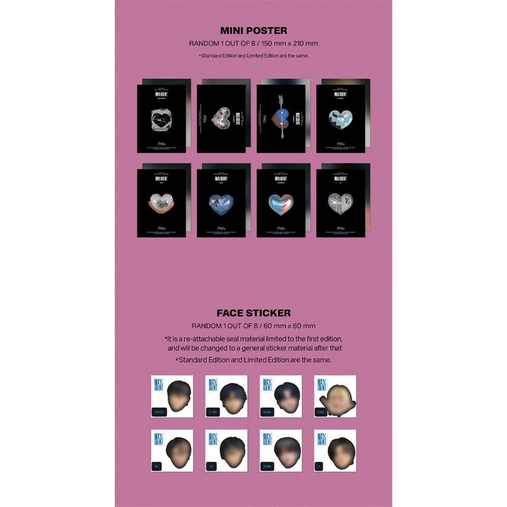 Dreamus Stray Kids MAXIDENT T-CRUSH Black mini poster enhances display space.