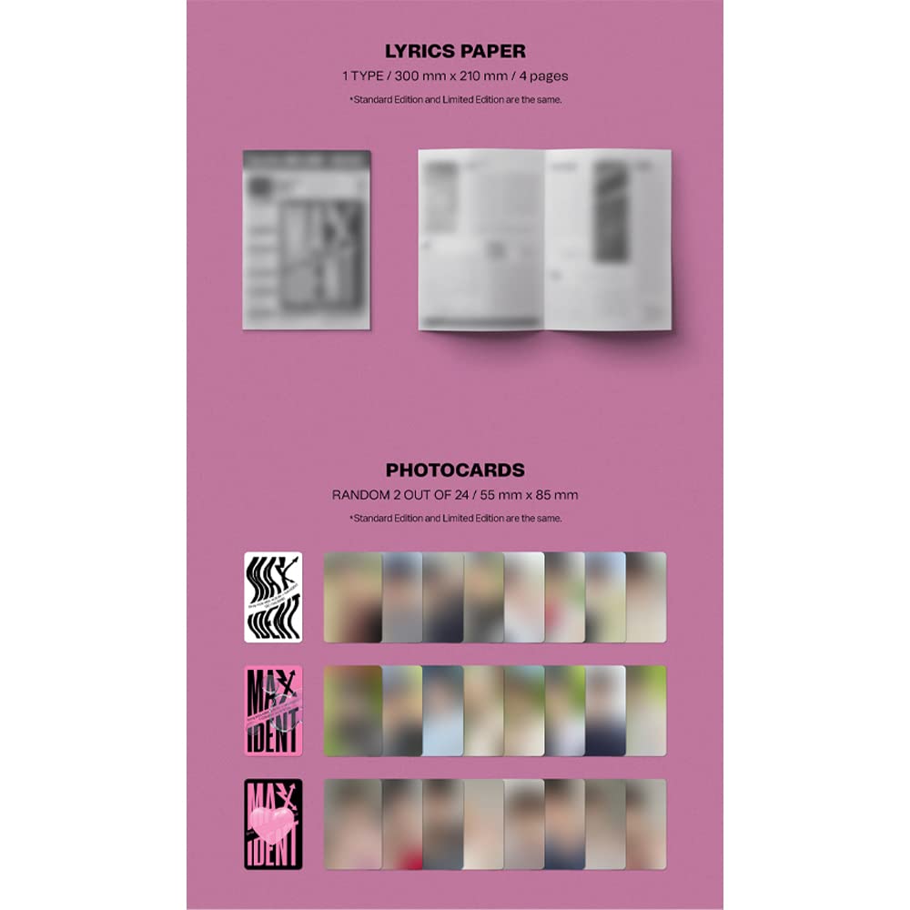 Dreamus Stray Kids MAXIDENT T-CRUSH Black photocards add collectible value.