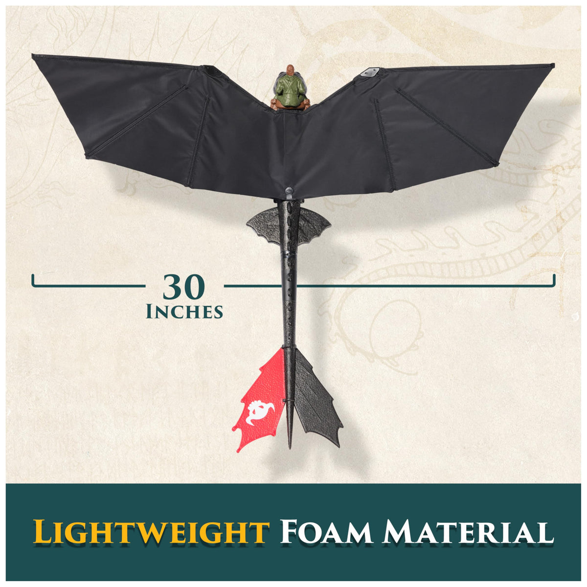 DreamWorks Krokmou with adjustable tail to help steer flight paths
