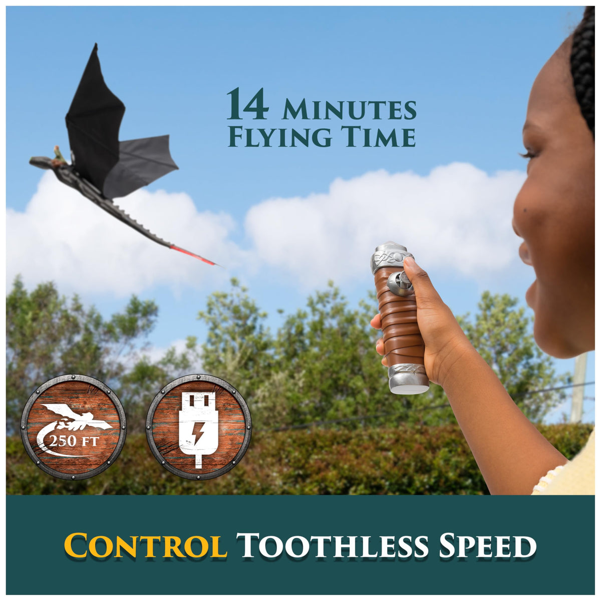 DreamWorks Krokmou RC controller offers up to 75 meters of range