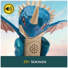 Batteries included for immediate action with DreamWorks Nadder.