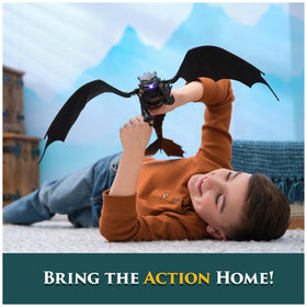 DreamWorks Toothless authentic movie styling enhances display and play realism.