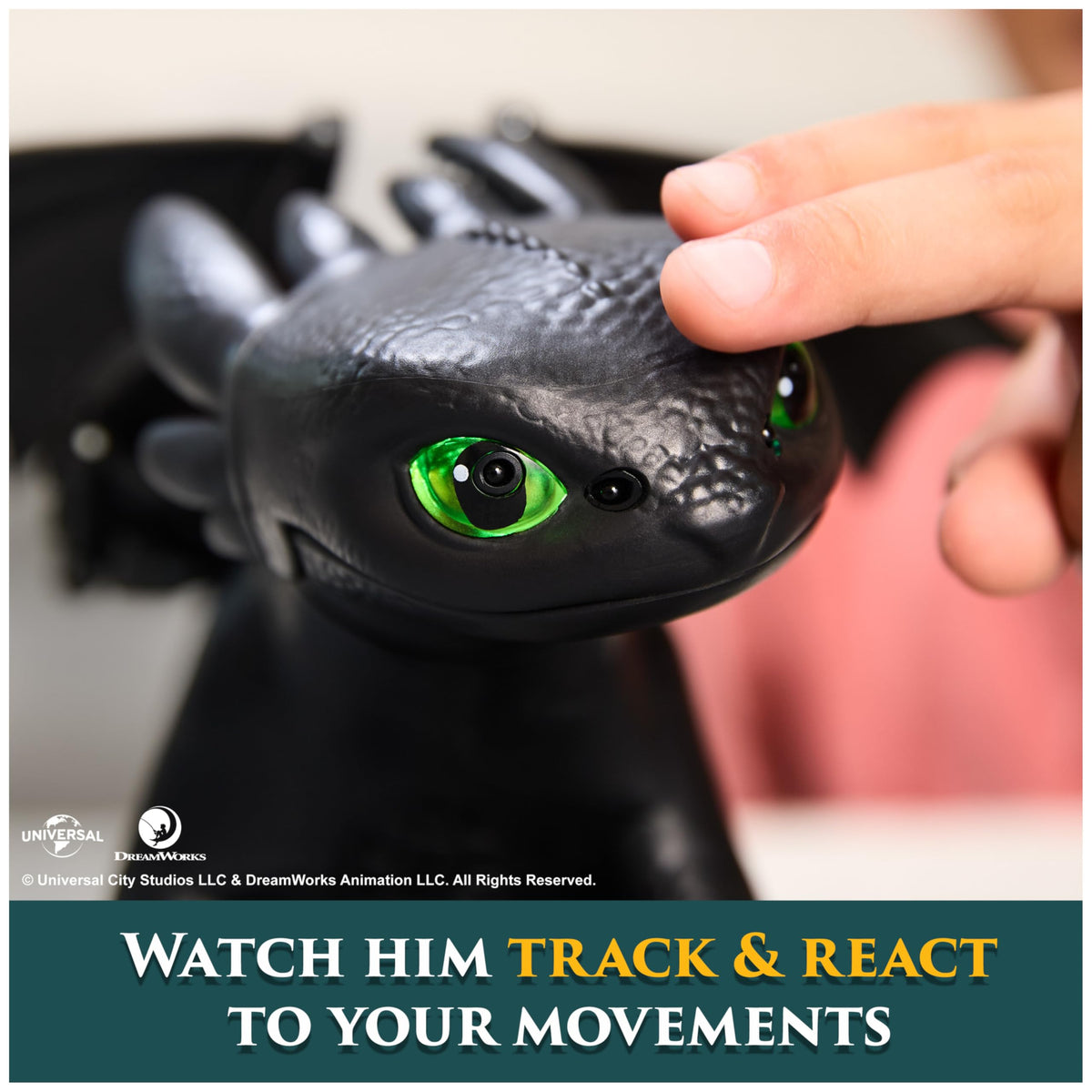 DreamWorks Toothless toy in keep-away game mode to boost engagement.