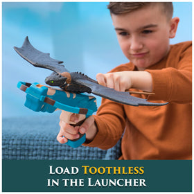 Toothless tail adjustment enables dynamic flying stunts during play