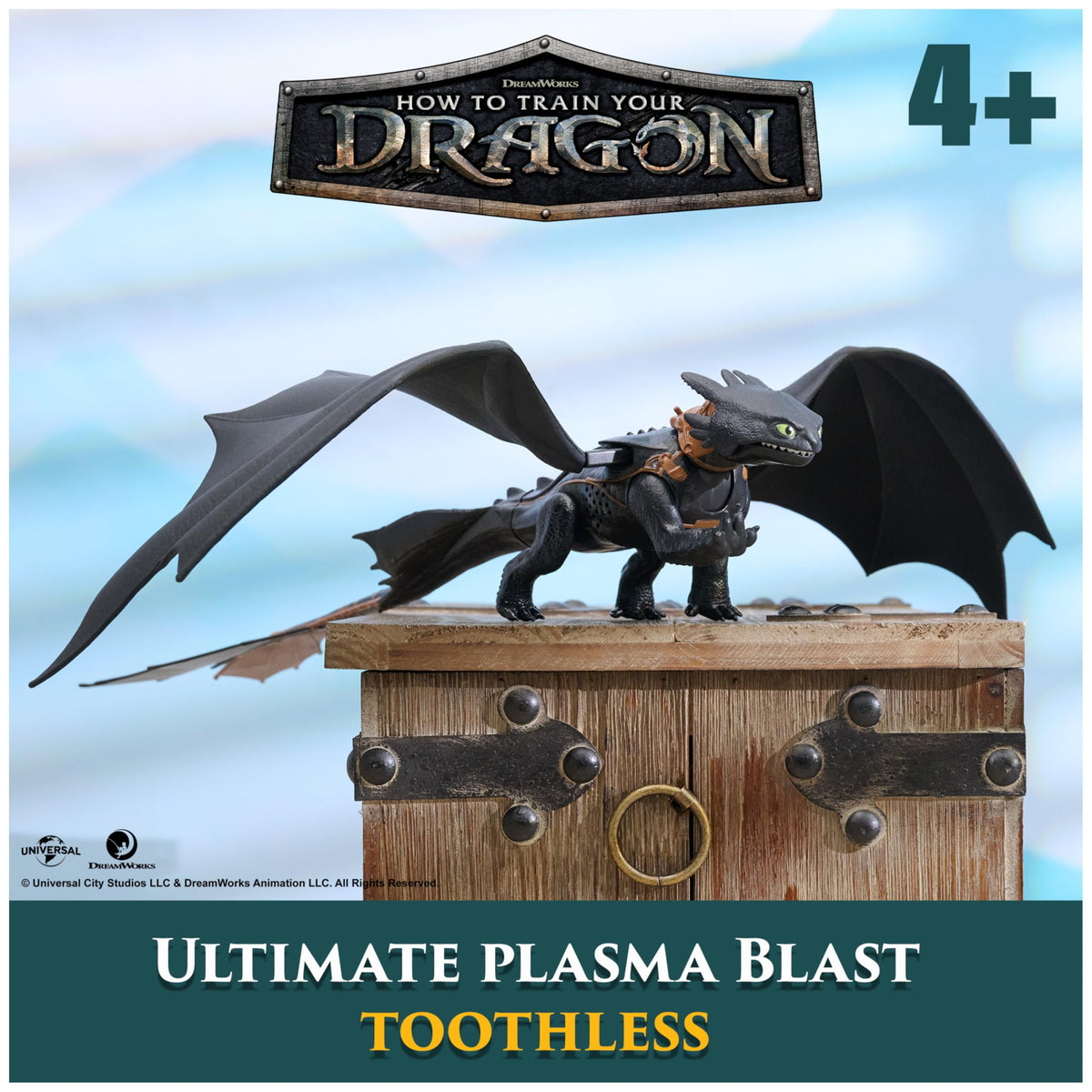 DreamWorks Toothless extended wings in glide pose inspire dynamic pretend flight.