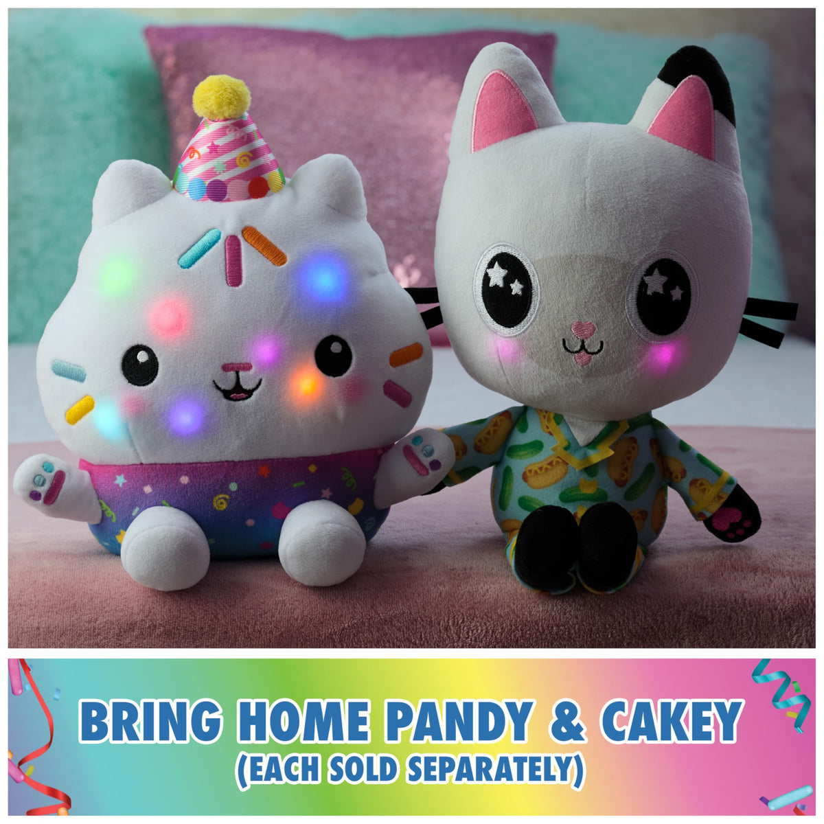 Nap time companion: soft Gabby's Dollhouse plush for resting moments.