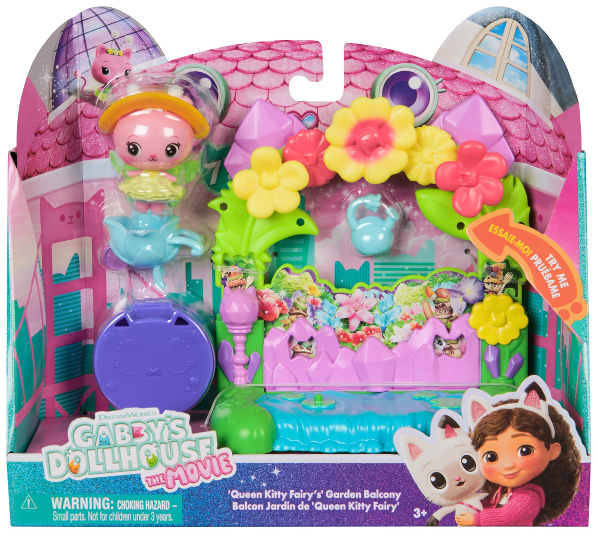 DreamWorks Gabby's Dollhouse spinning flower fidget decor enhances sensory play
