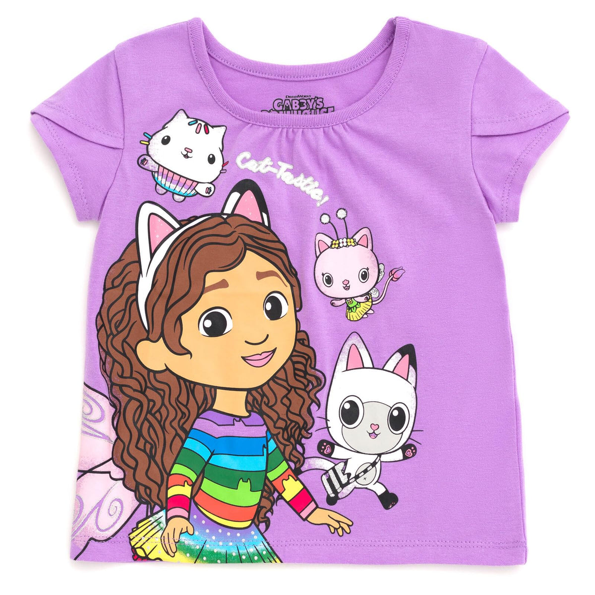 DreamWorks Gabby's Dollhouse rainbow tulle skirt adds twirl-worthy dress-up flair.