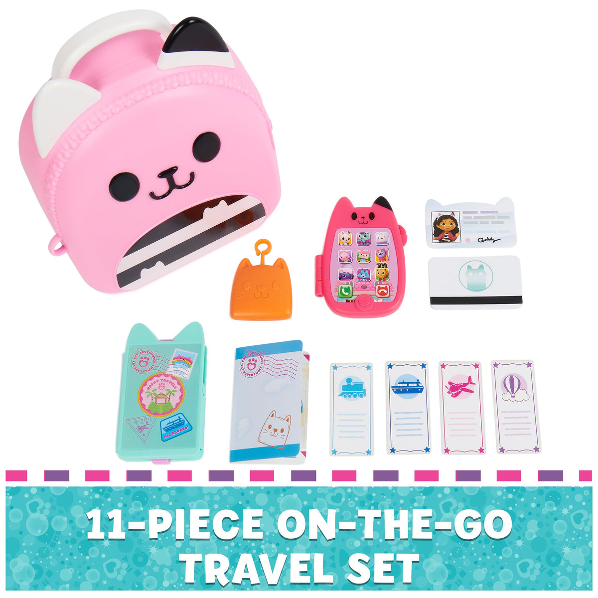 DreamWorks Gabby’s Dollhouse kitty-themed container for organizing play items