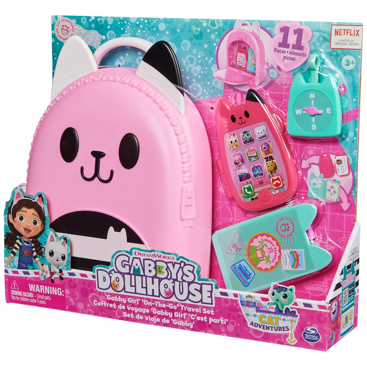 DreamWorks Gabby’s Dollhouse packaging QR code for extra pretend play ideas
