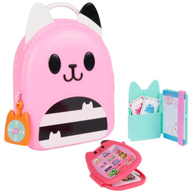 DreamWorks Gabby’s Dollhouse phone with travel storage for kitty key card and Gabby ID