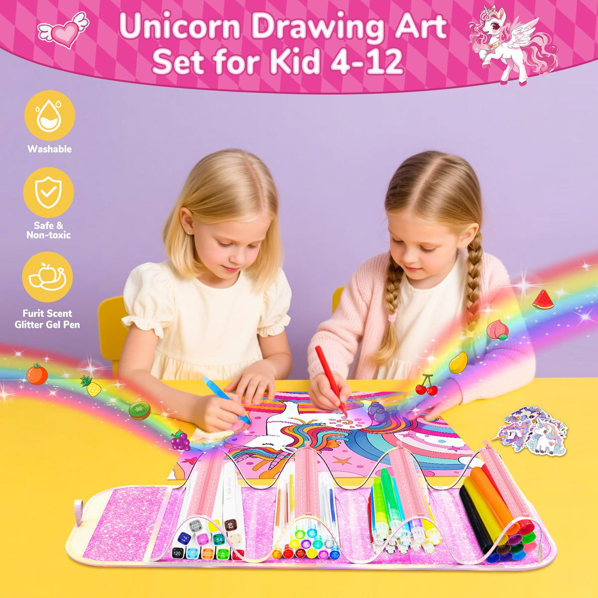 DreamyCandy scented glitter gel pens add sparkle to doodles.