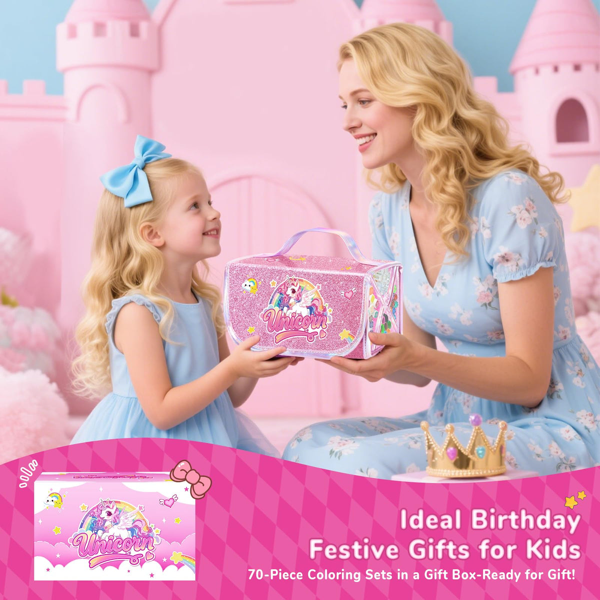 DreamyCandy travel drawing kit with organized compartments for creativity.
