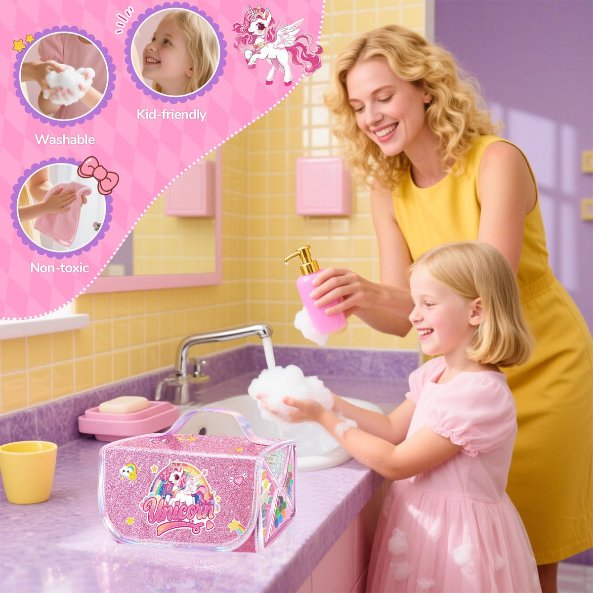DreamyCandy unicorn gift box presents a ready-to-gift art set.