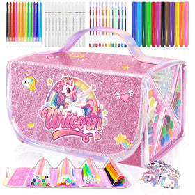 DreamyCandy unicorn pencil case shown in bright colors for organized on-the-go art.
